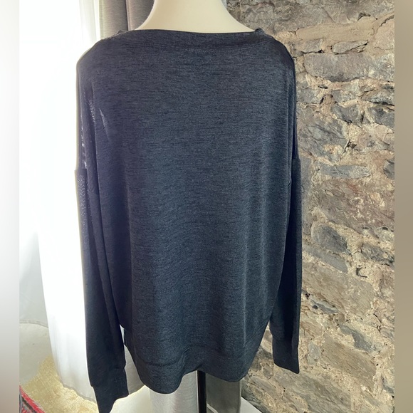 Icone grey/gray loose fitting sweater with sheen - Picture 3 of 4